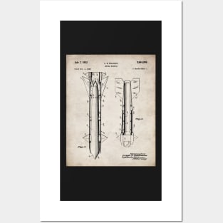 Army Aerial Missile Patent - Military Veteran Army Fan Art - Antique Posters and Art